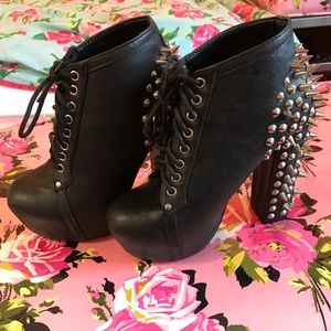 Spike Black Booties